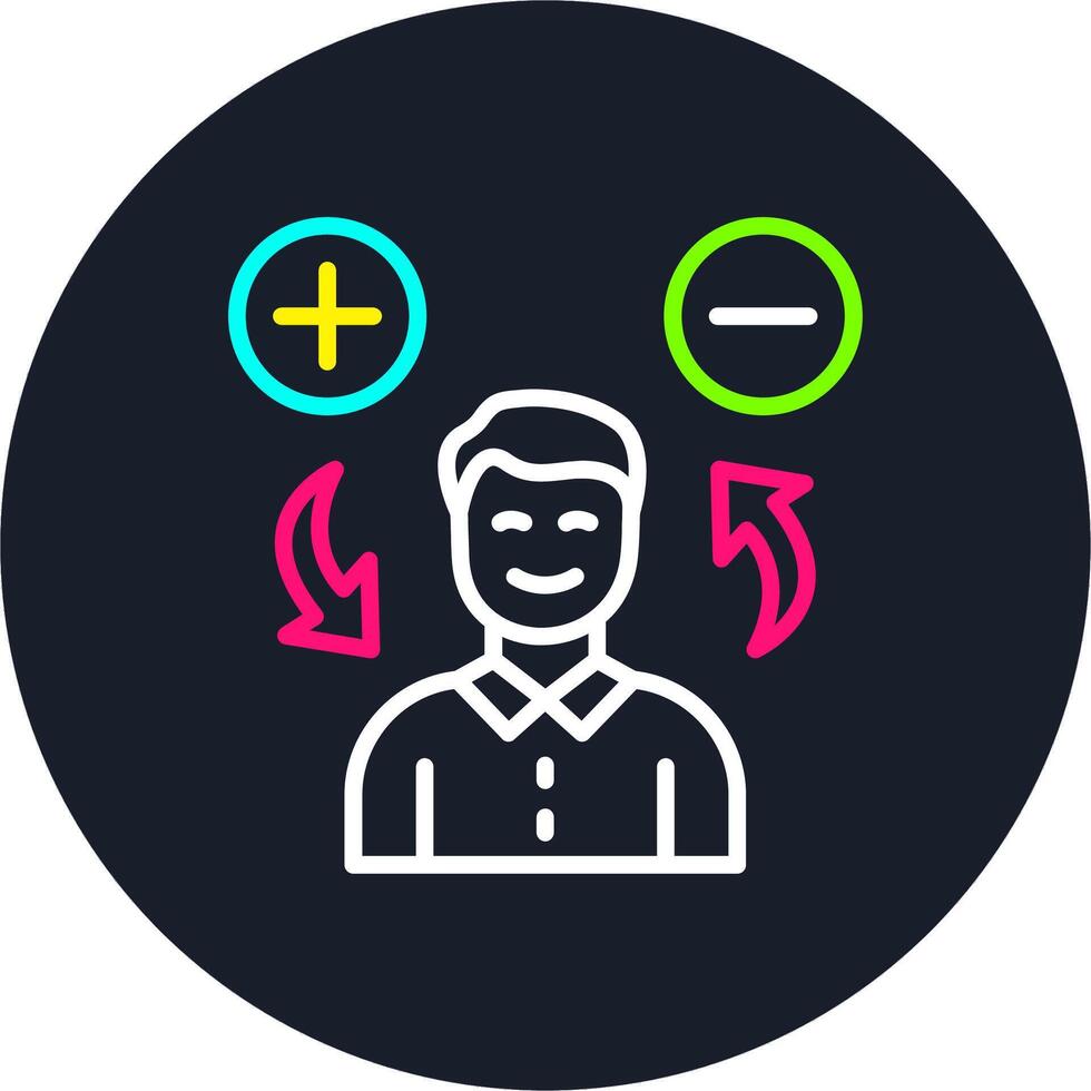 Attitude Line Multi Color Design vector