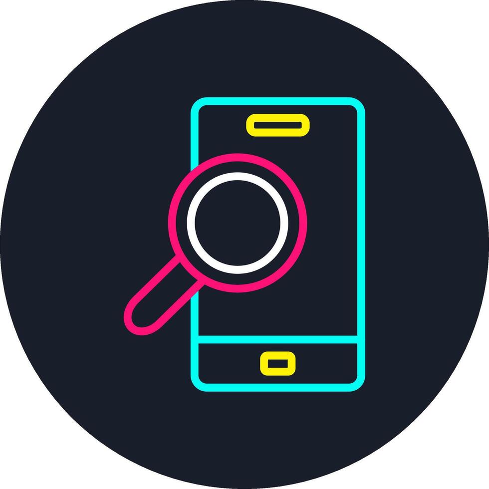 Search Line Multi Color Design vector