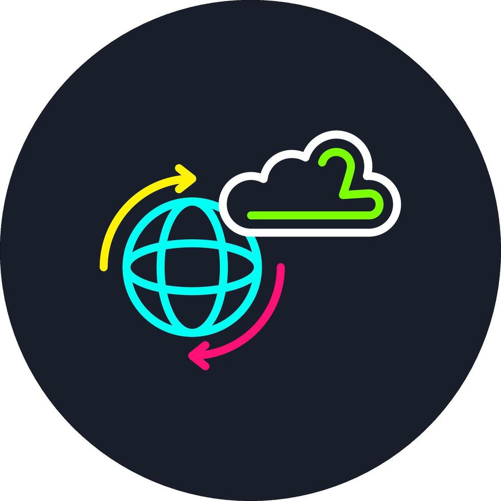 Worldwide Line Multi Color Design vector