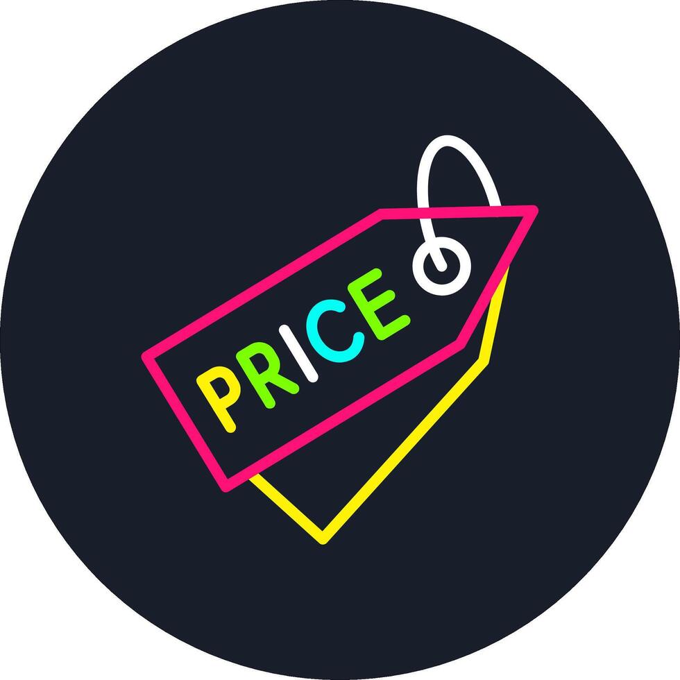 Price Tag Line Multi Color Design vector