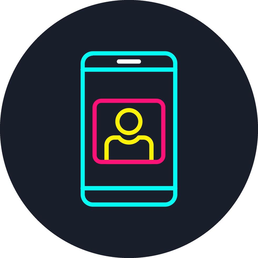 usuario línea multi color diseño vector