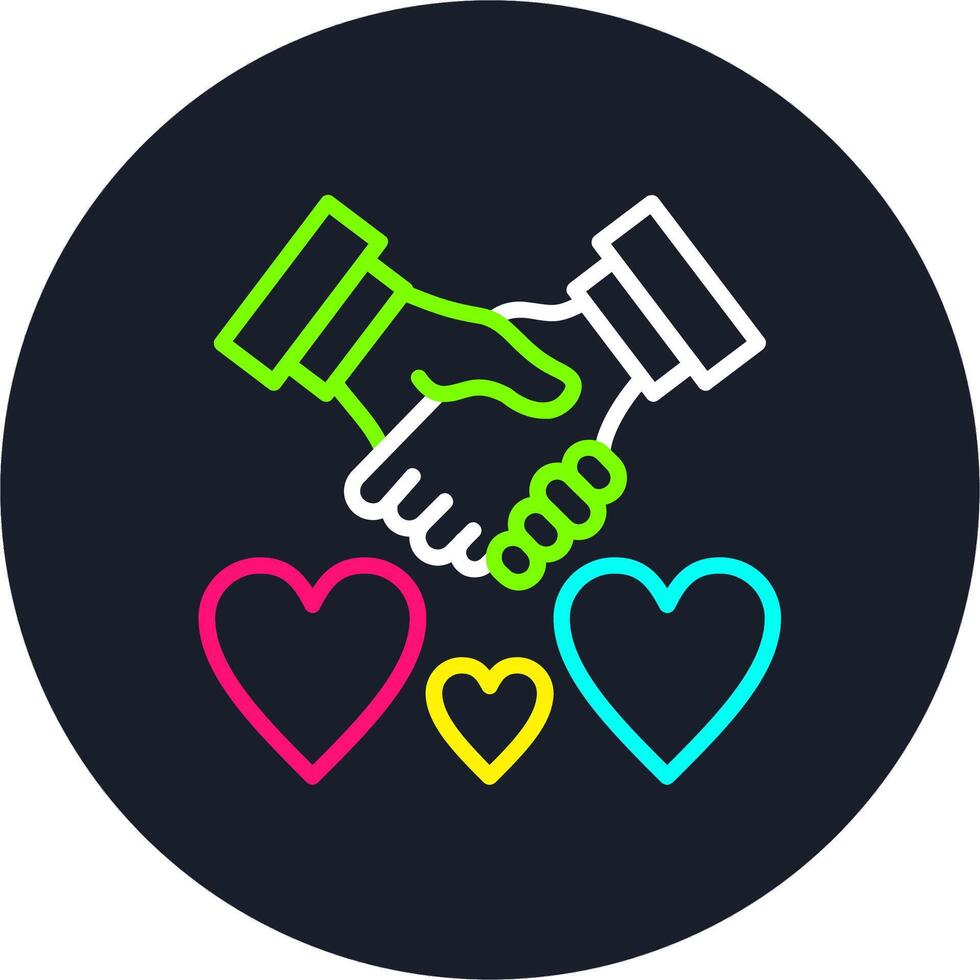 Customer Relationship Line Multi Color Design vector