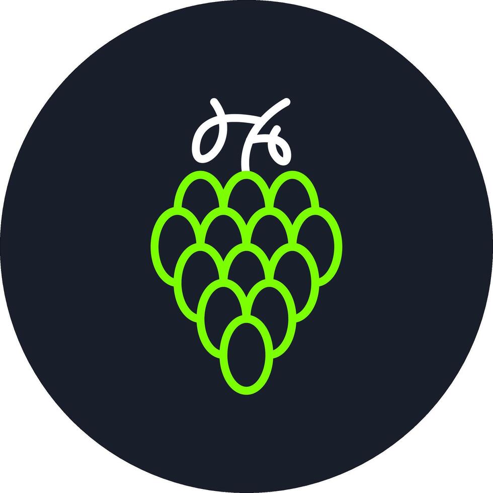 Grapes Line Multi Color Design vector