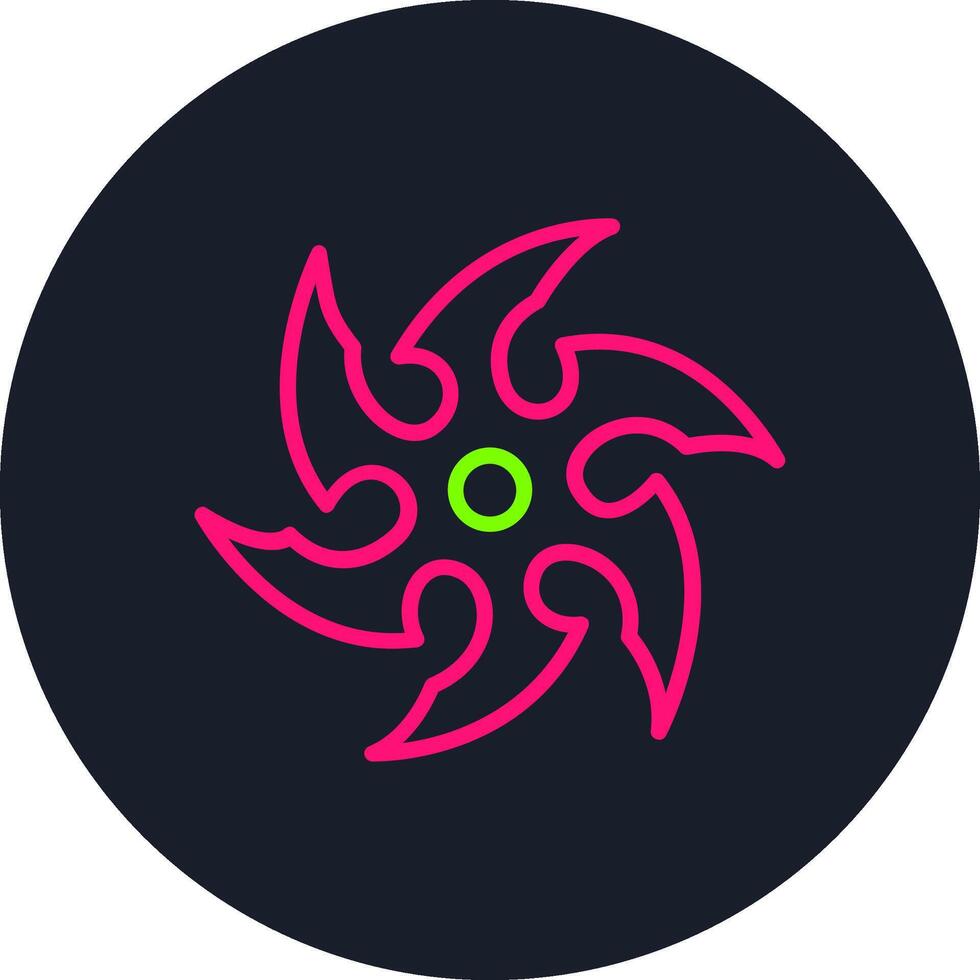 Ninja blade Line Multi Color Design vector
