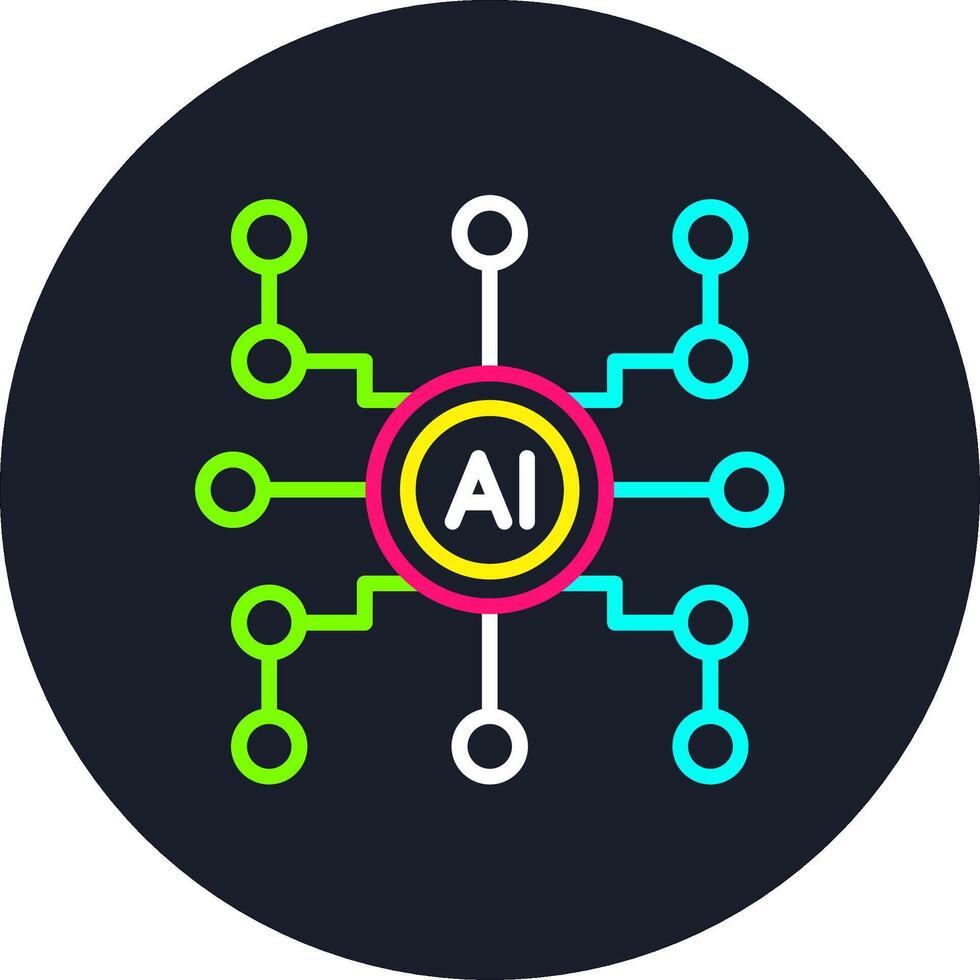 AI Line Multi Color Design vector
