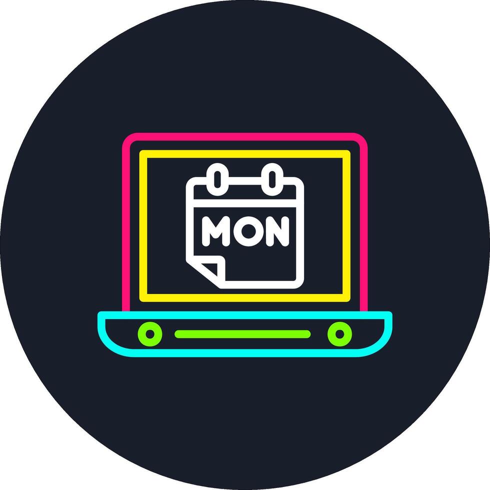 Cyber Monday Line Multi Color Design vector
