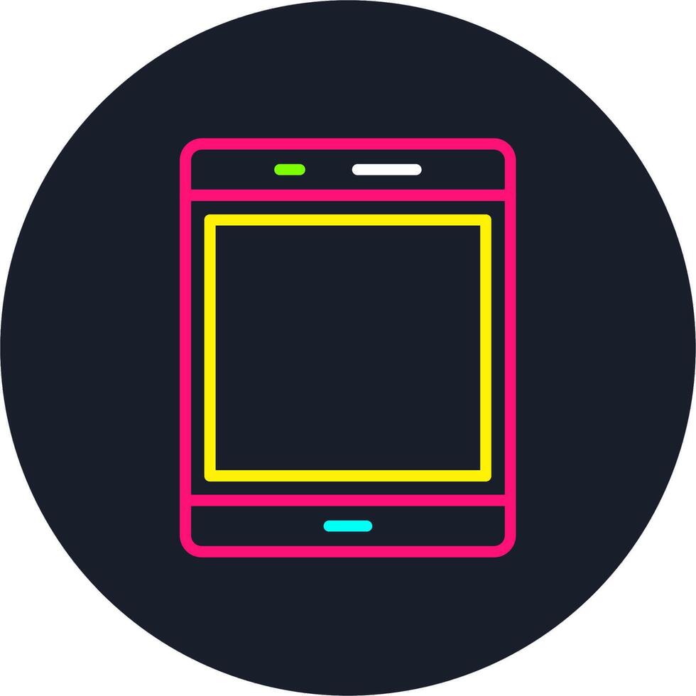 Tablet Line Multi Color Design vector
