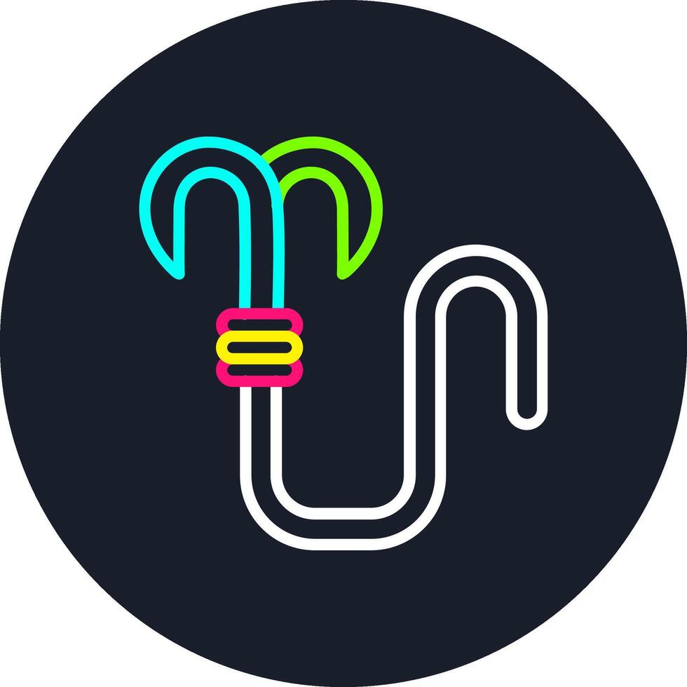 Grappling Hook Line Multi Color Design vector