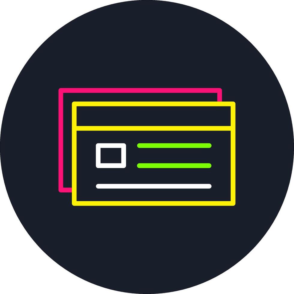 Credit Card Line Multi Color Design vector