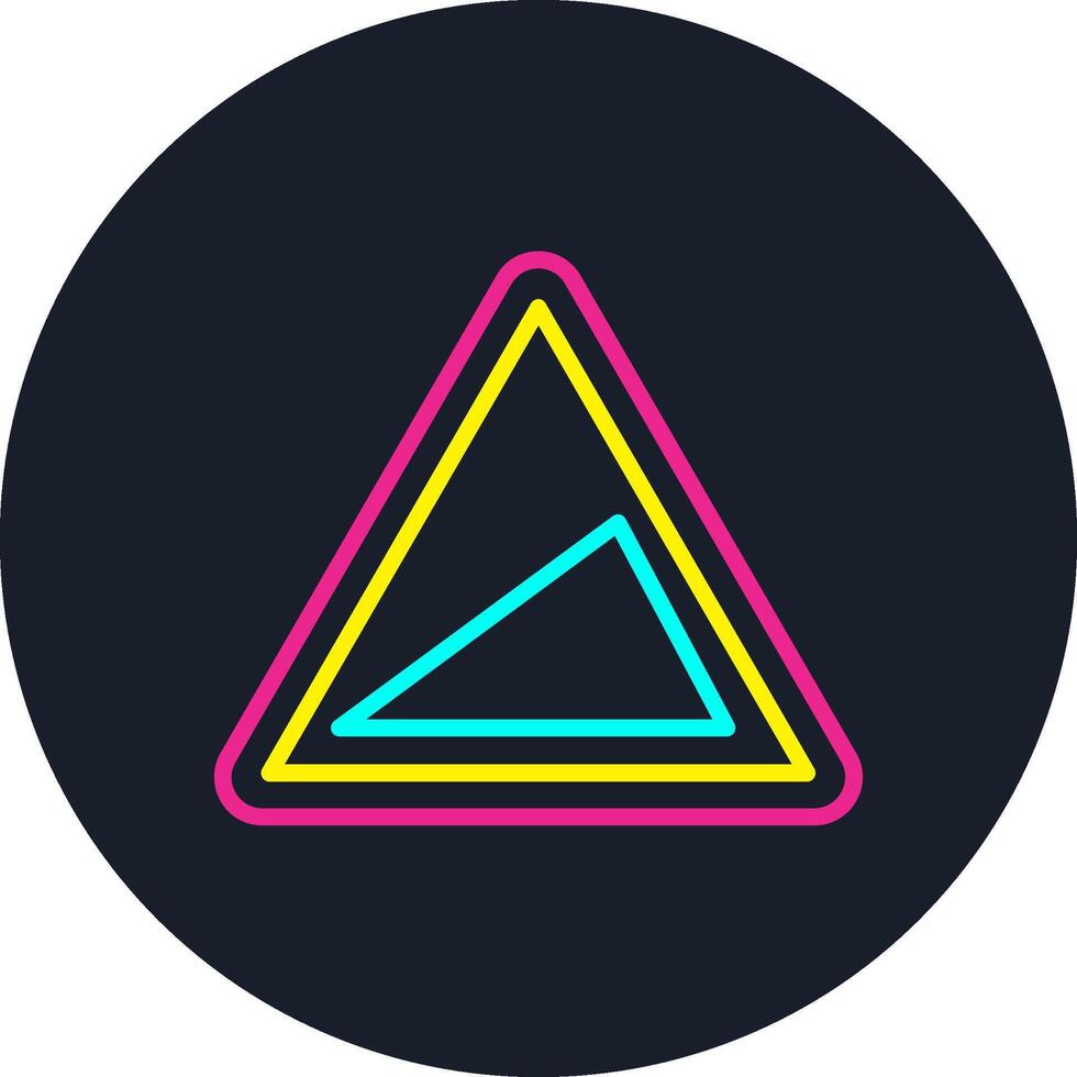 Steep Hill Line Multi Color Design vector