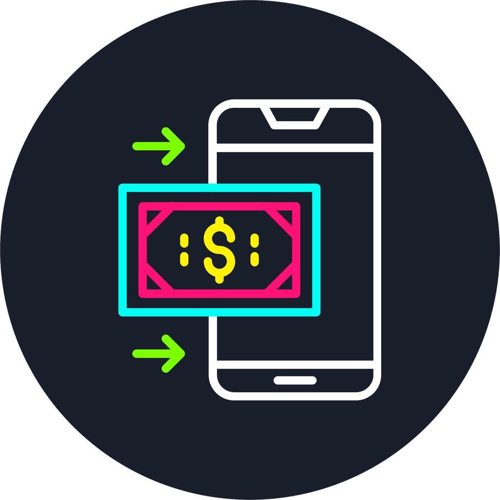 OnGlyph Two Color Payment Line Multi Color Design vector