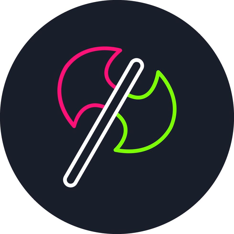 Labrys Line Multi Color Design vector