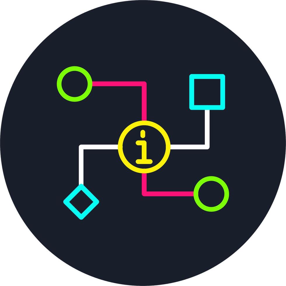 Network Line Multi Color Design vector