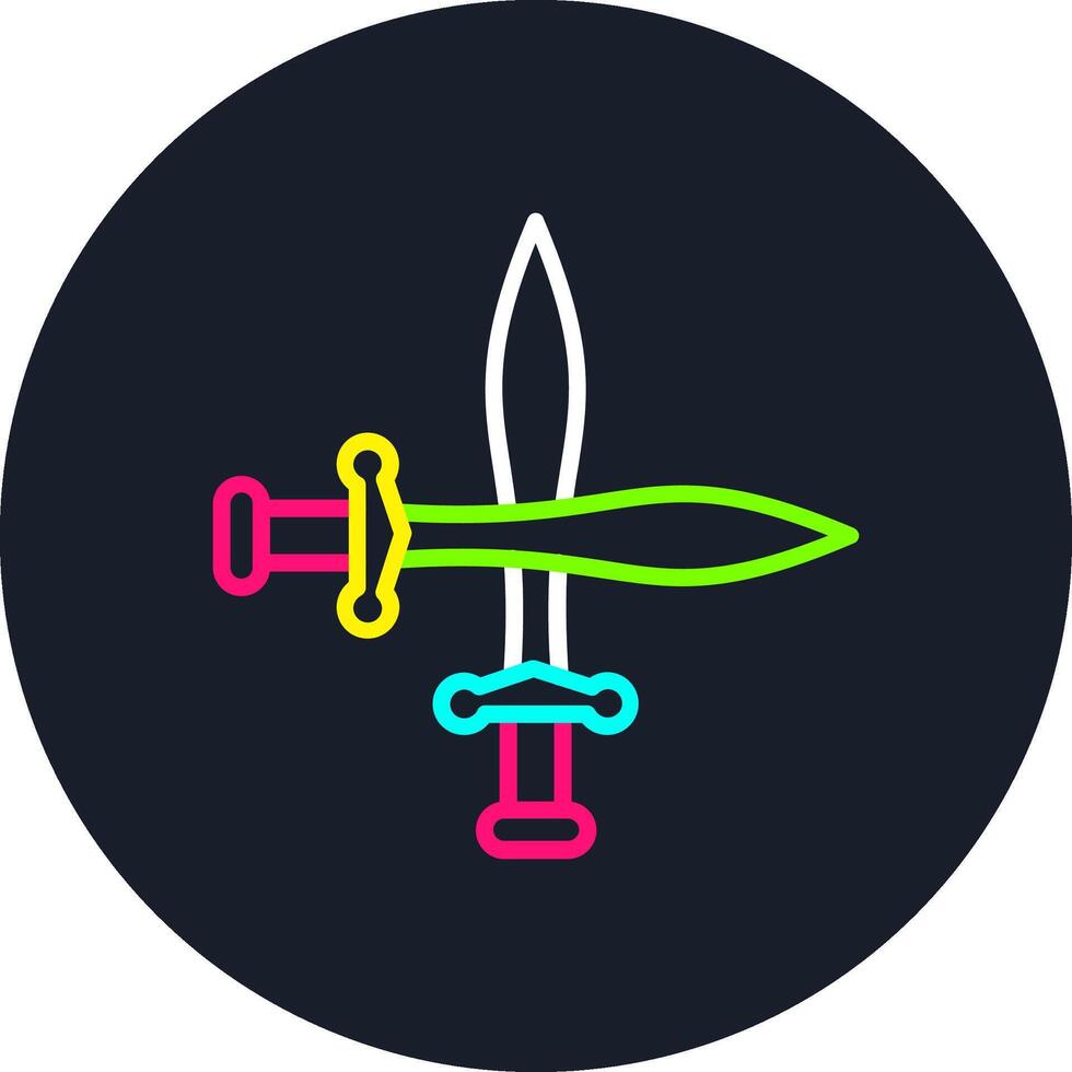 Sword Line Multi Color Design vector