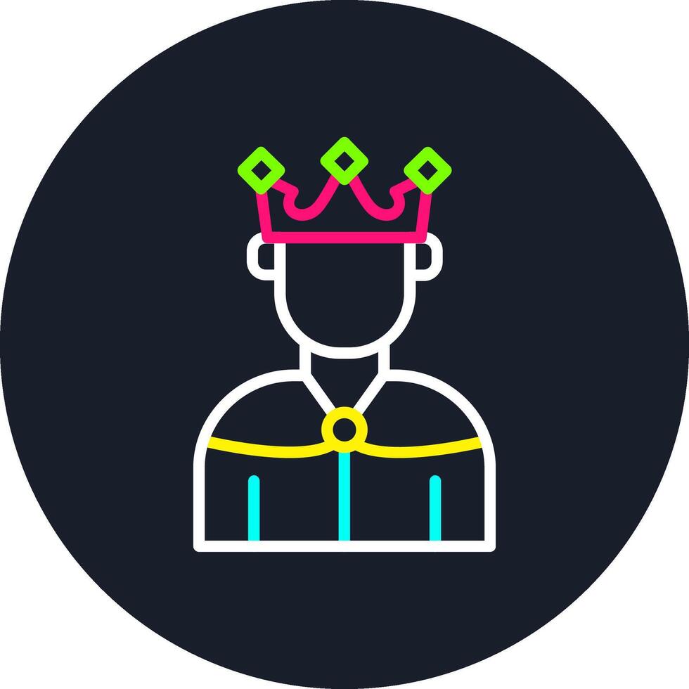 King Line Multi Color Design vector