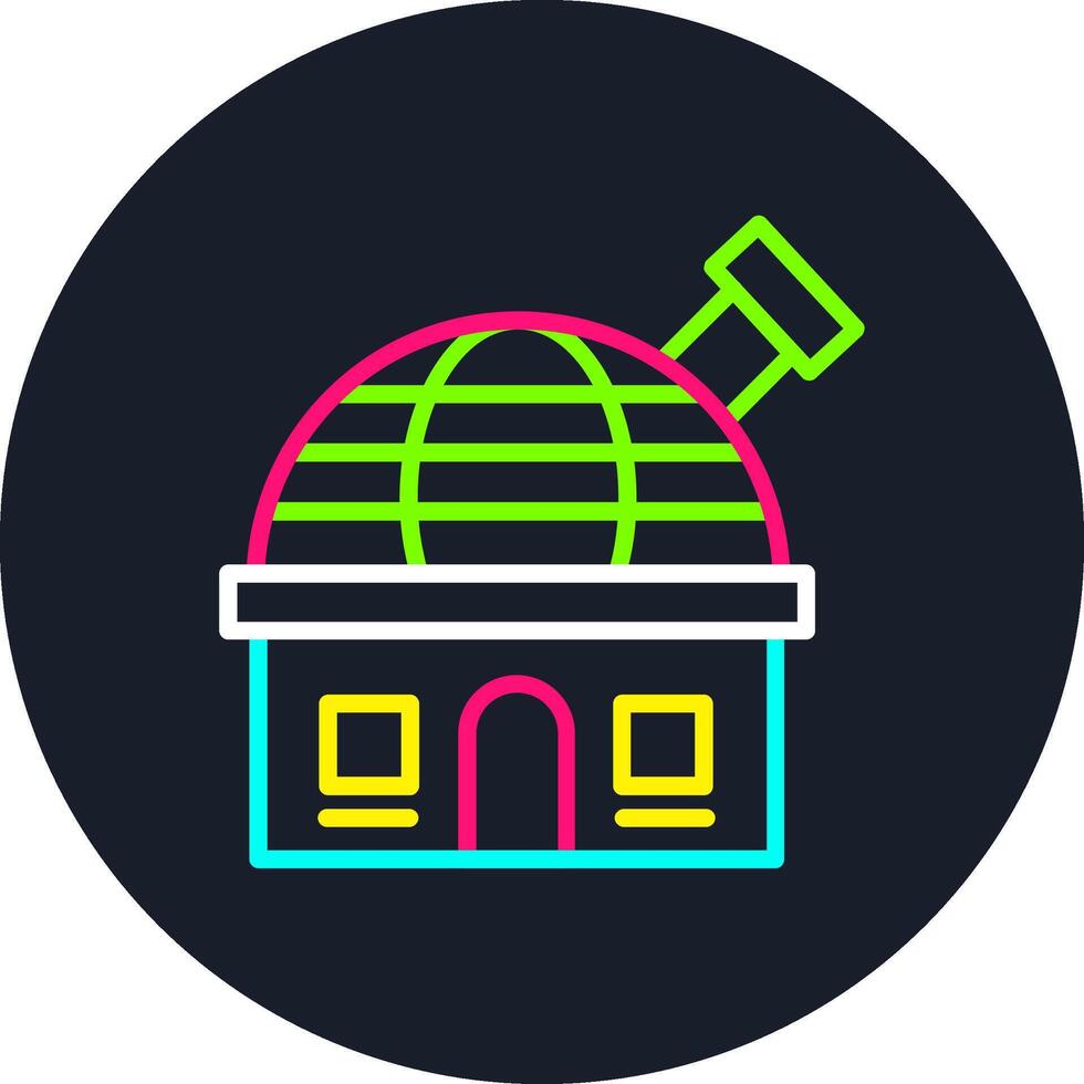 Observatory Line Multi Color Design vector