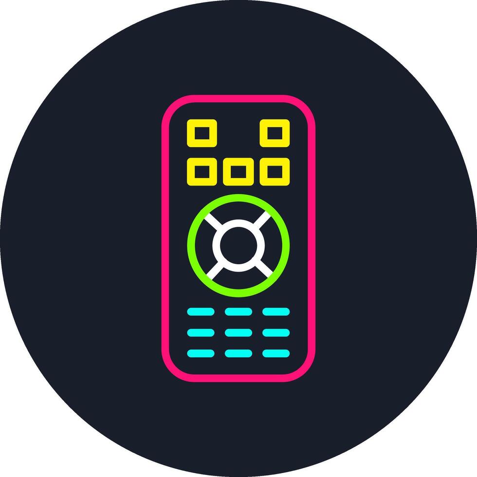 Remote Control Line Multi Color Design vector