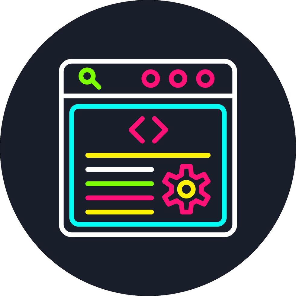 Backend Line Multi Color Design vector