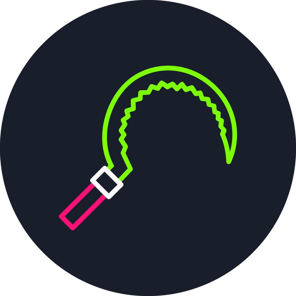Sickle Line Multi Color Design vector