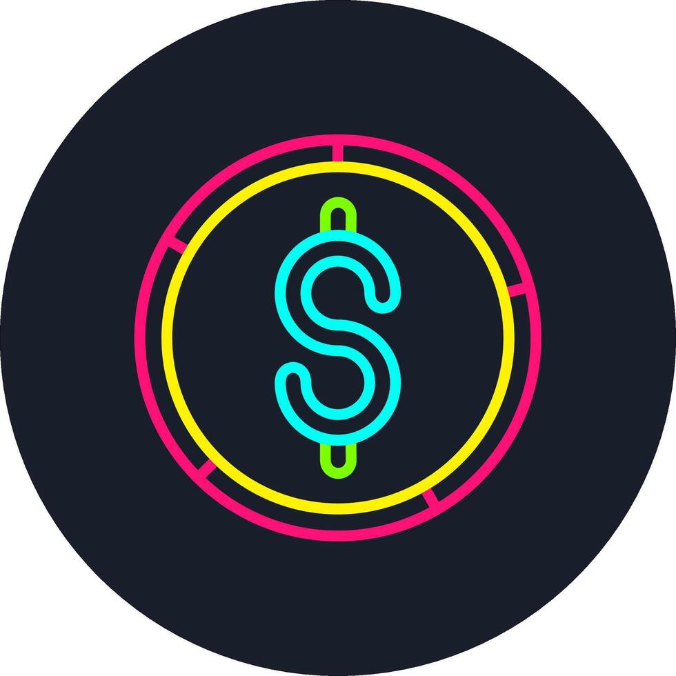 Coin Line Multi Color Design vector