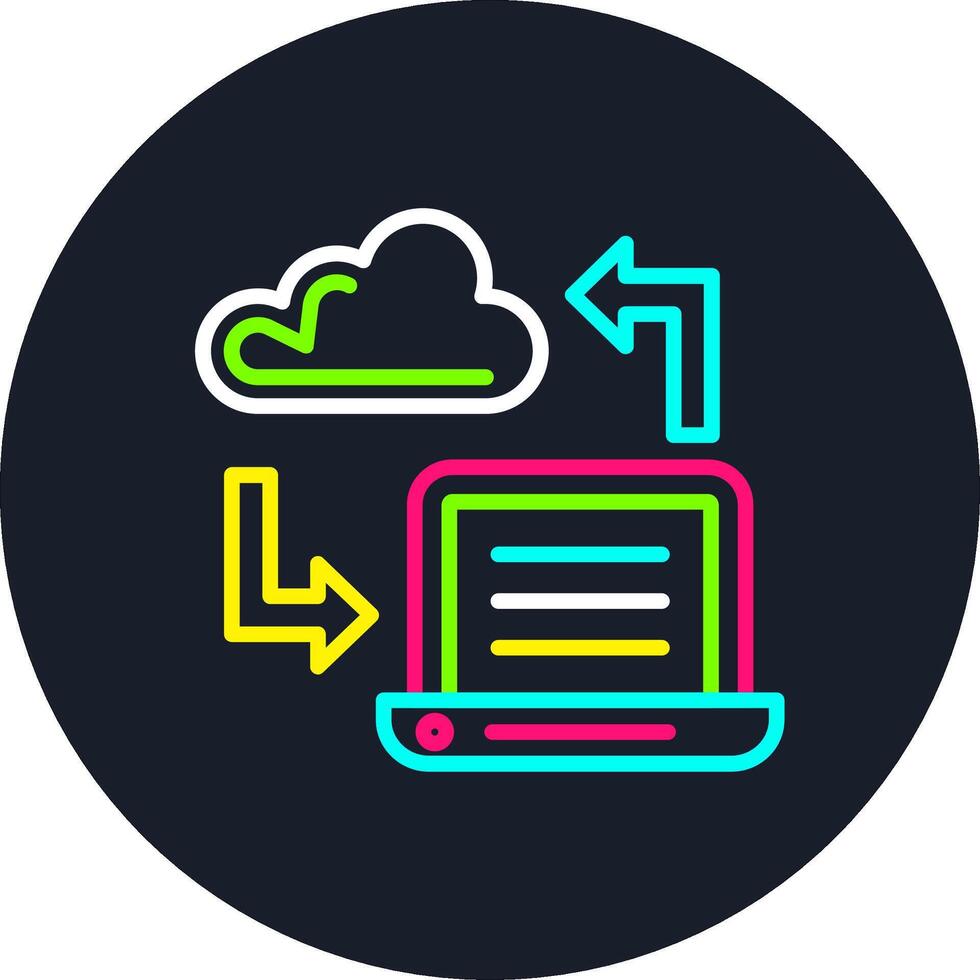 Data Transfer Line Multi Color Design vector