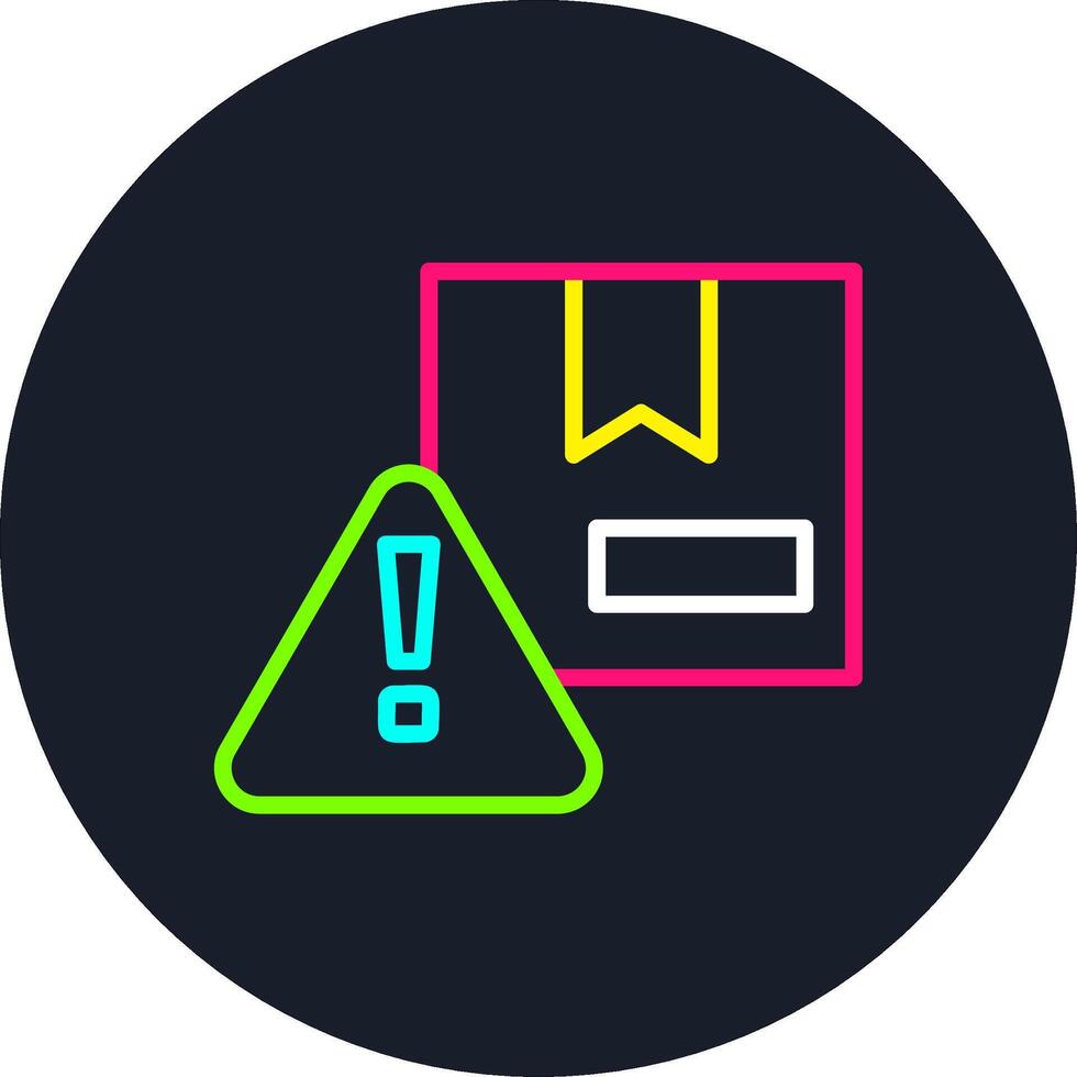 Warning Line Multi Color Design vector