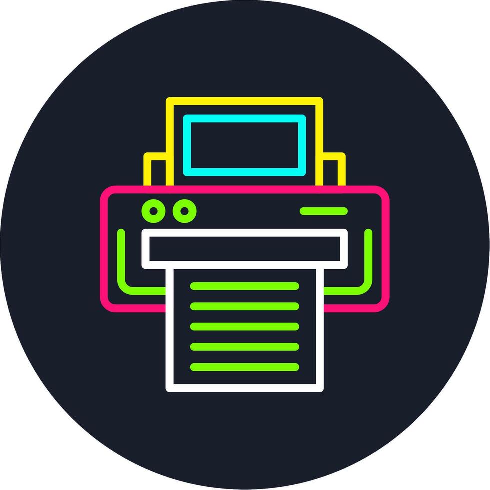 Print Line Multi Color Design vector