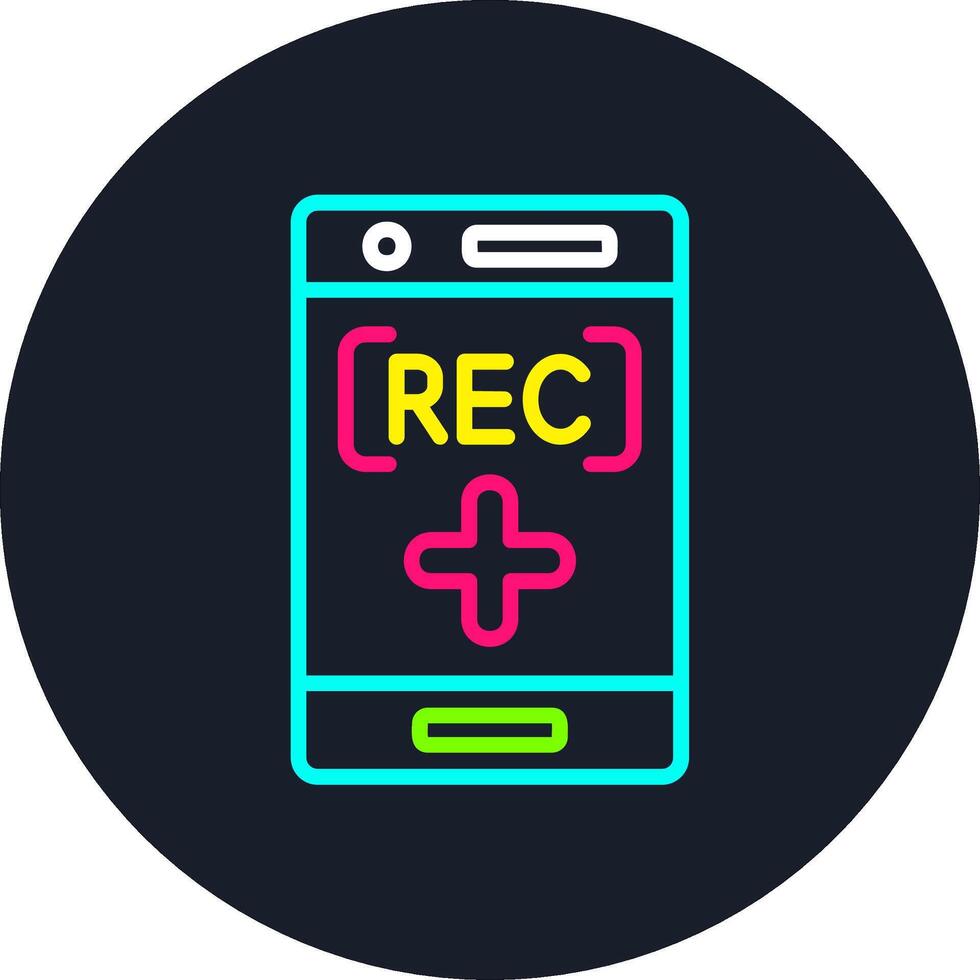 Record Line Multi Color Design vector