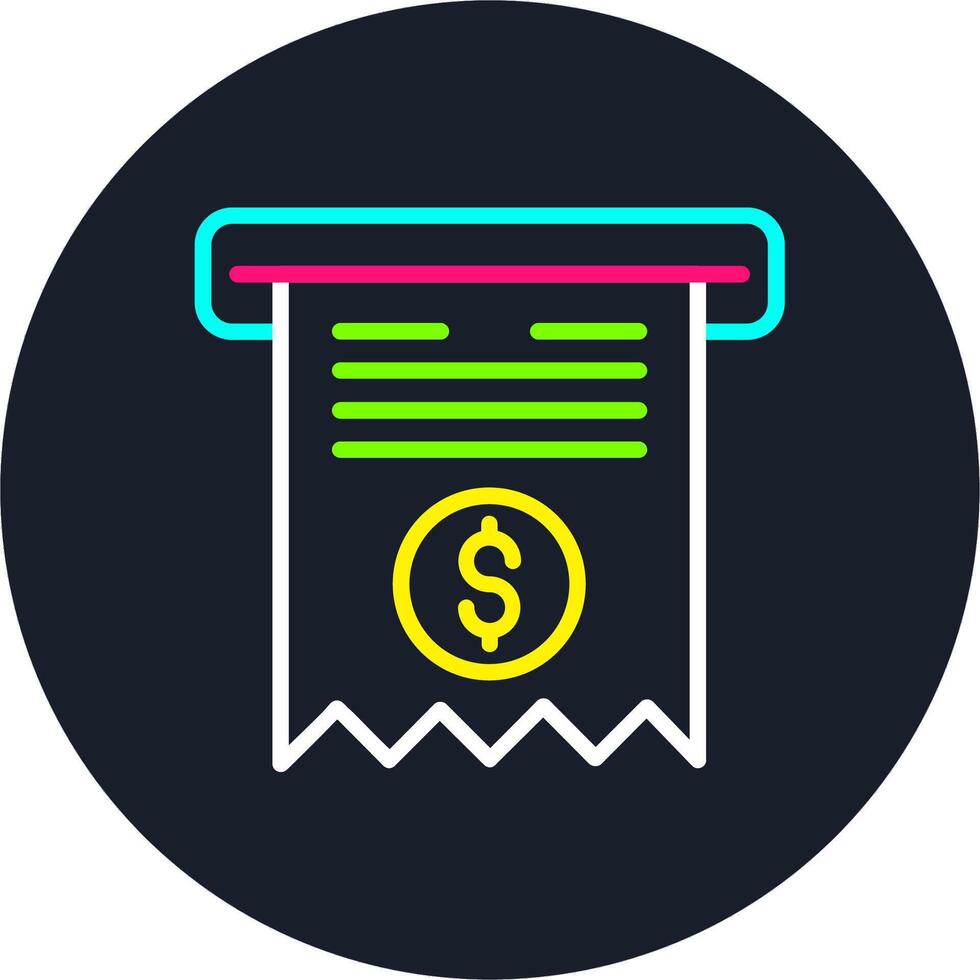 Bill Line Multi Color Design vector