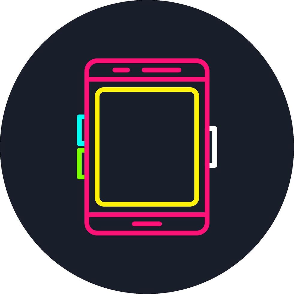 Smartphone Line Multi Color Design vector