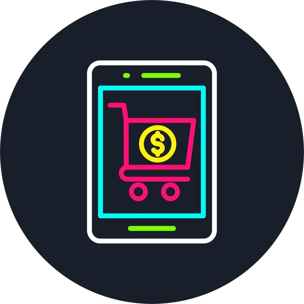 M Commerce Line Multi Color Design vector