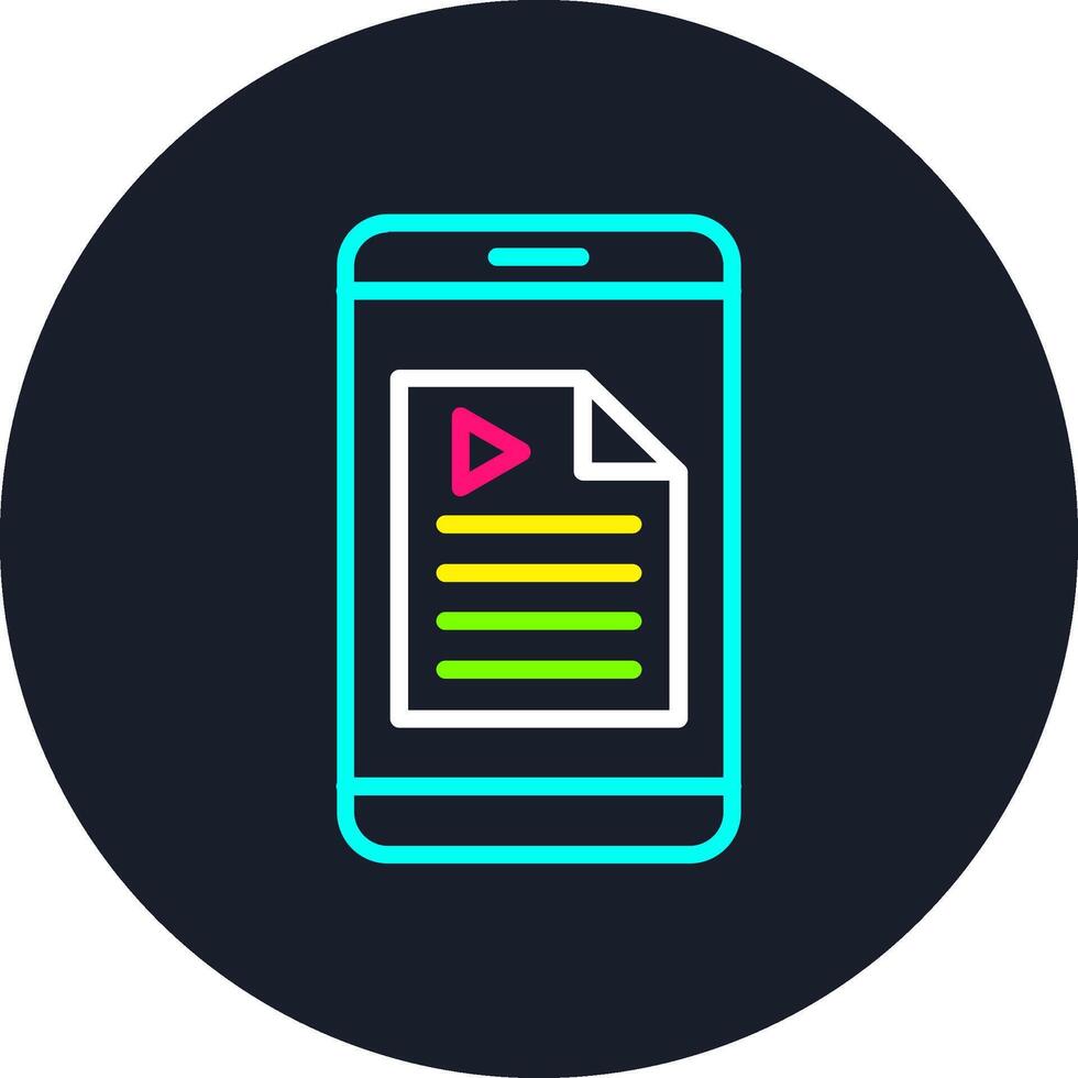 Script Line Multi Color Design vector