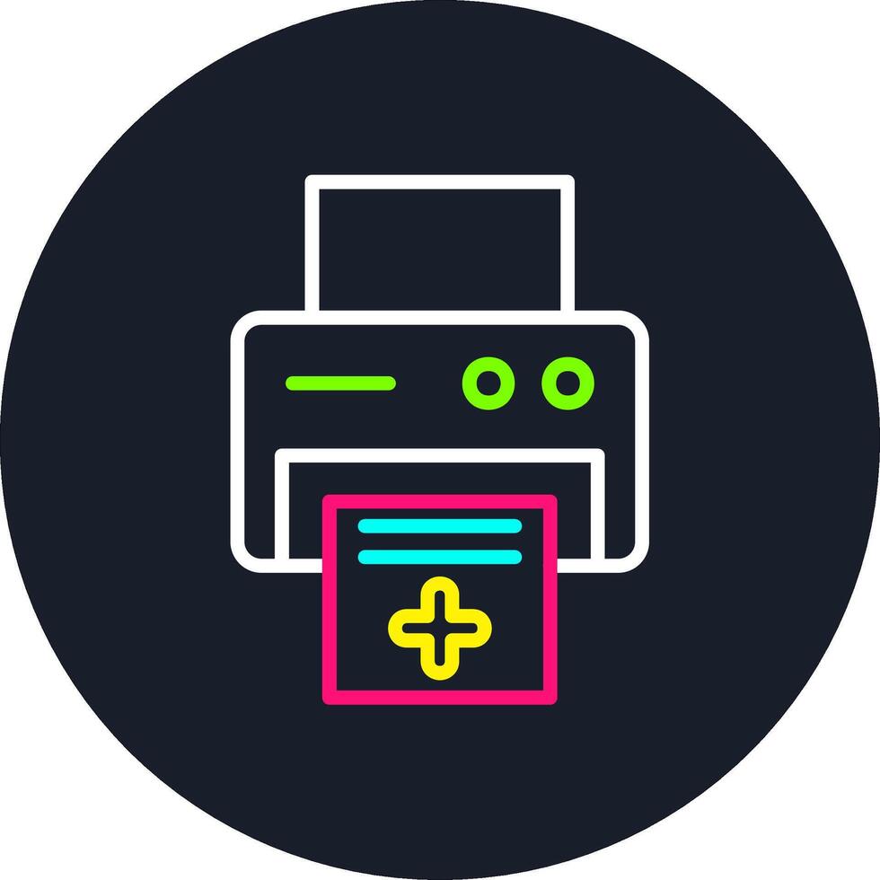 Printer Line Multi Color Design vector