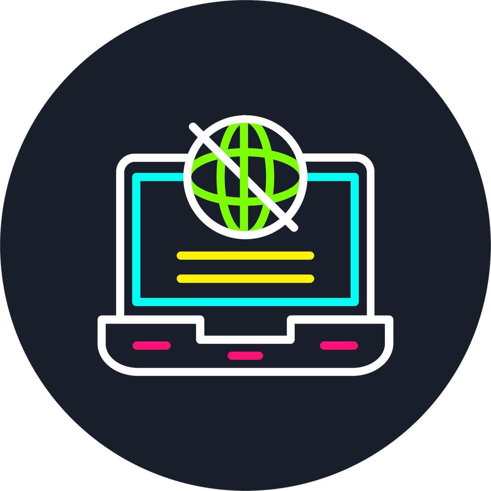 OffGlyph Two Color Line Multi Color Design vector