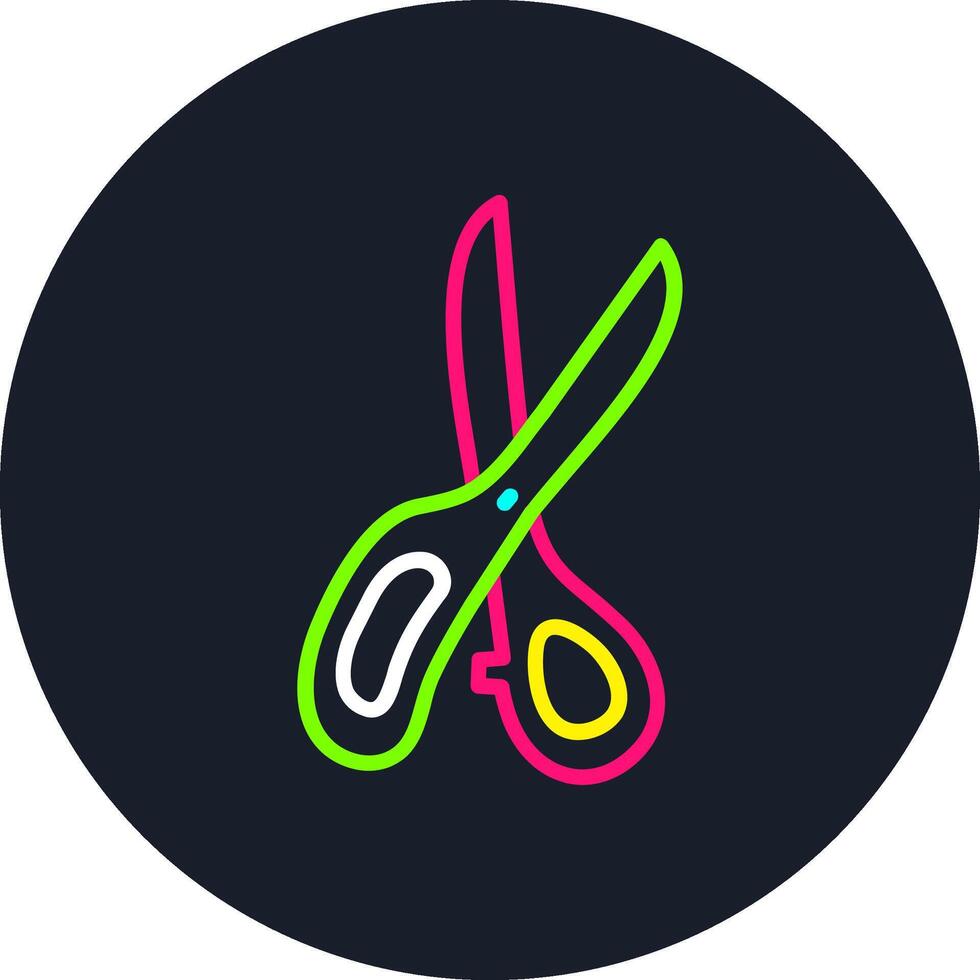 Scissors Line Multi Color Design vector