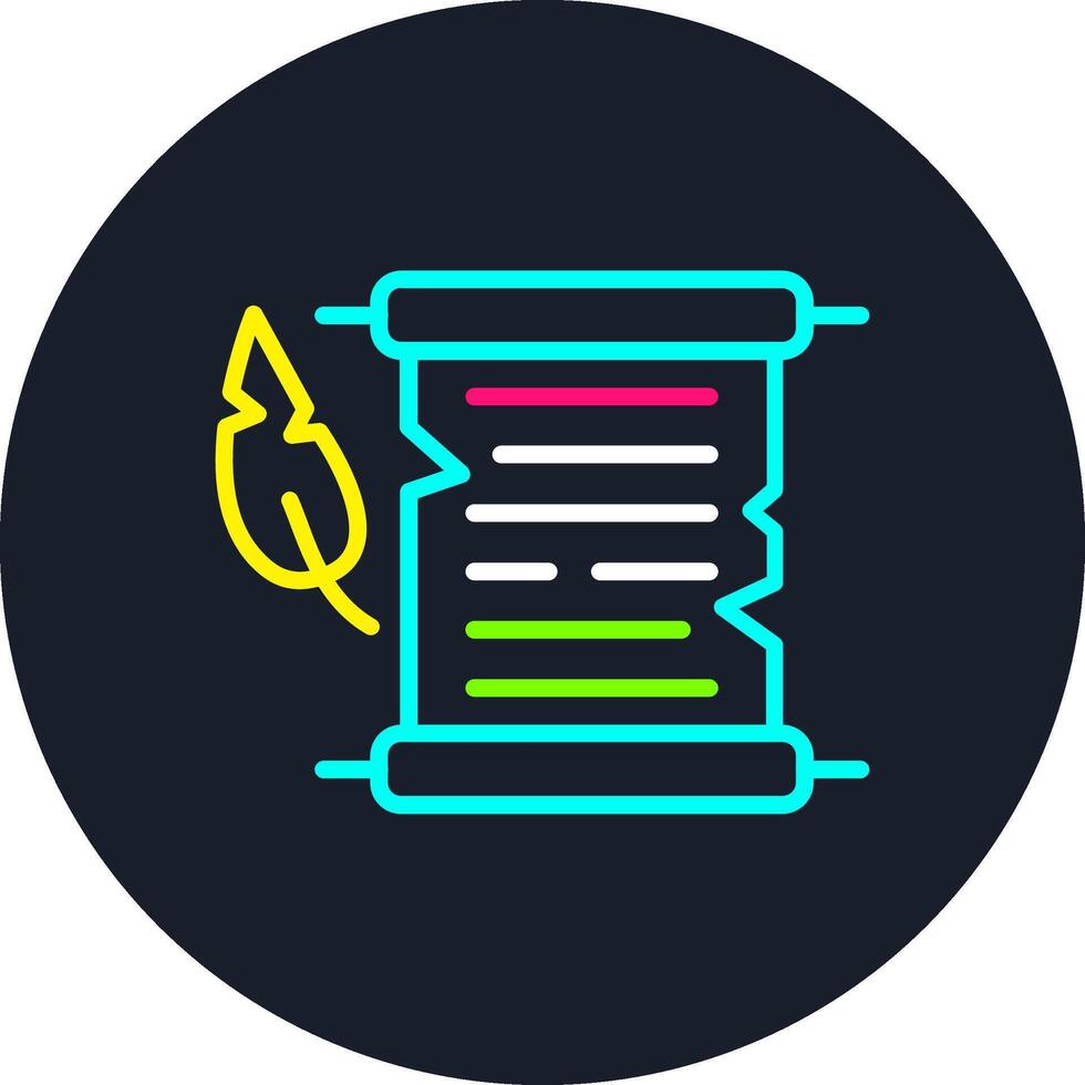 Parchment Line Multi Color Design vector