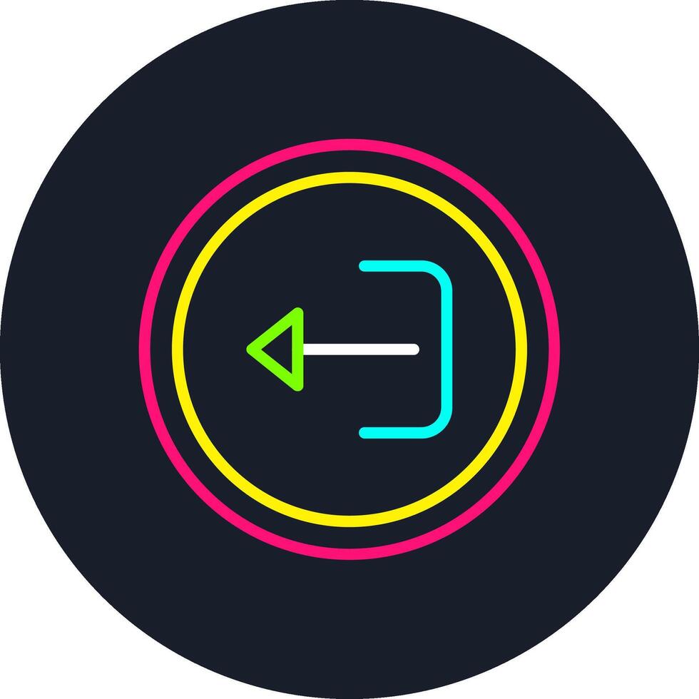 Logout Line Multi Color Design vector