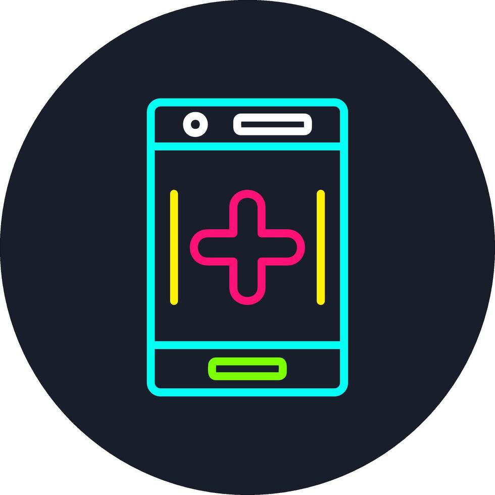 Phone Line Multi Color Design vector