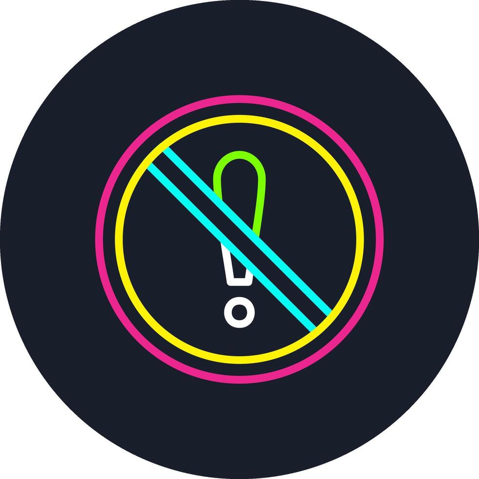 Exclamation Line Multi Color Design vector