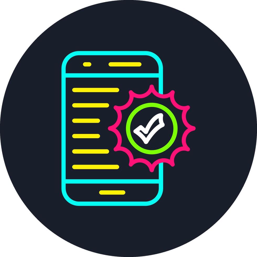 Approved Line Multi Color Design vector