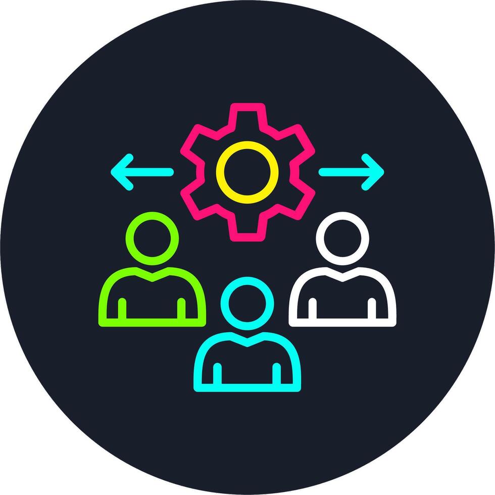 Customer Behavior Line Multi Color Design vector
