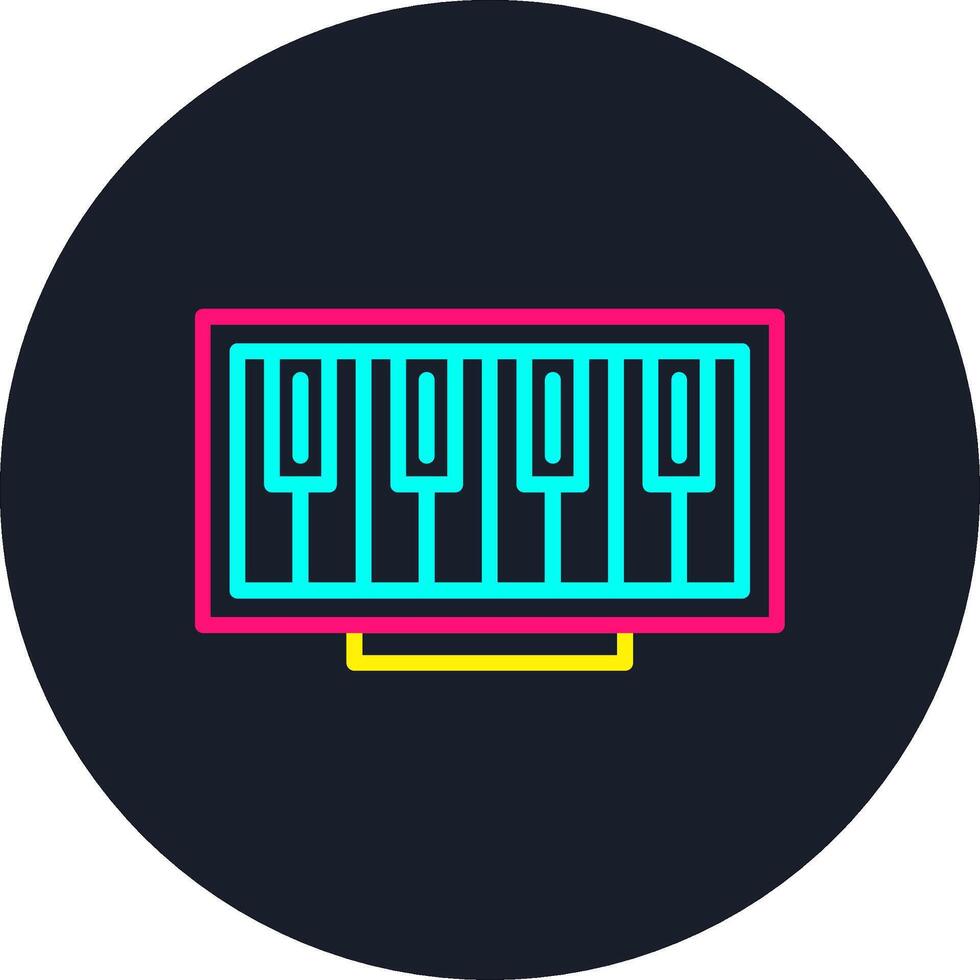 Piano Line Multi Color Design vector