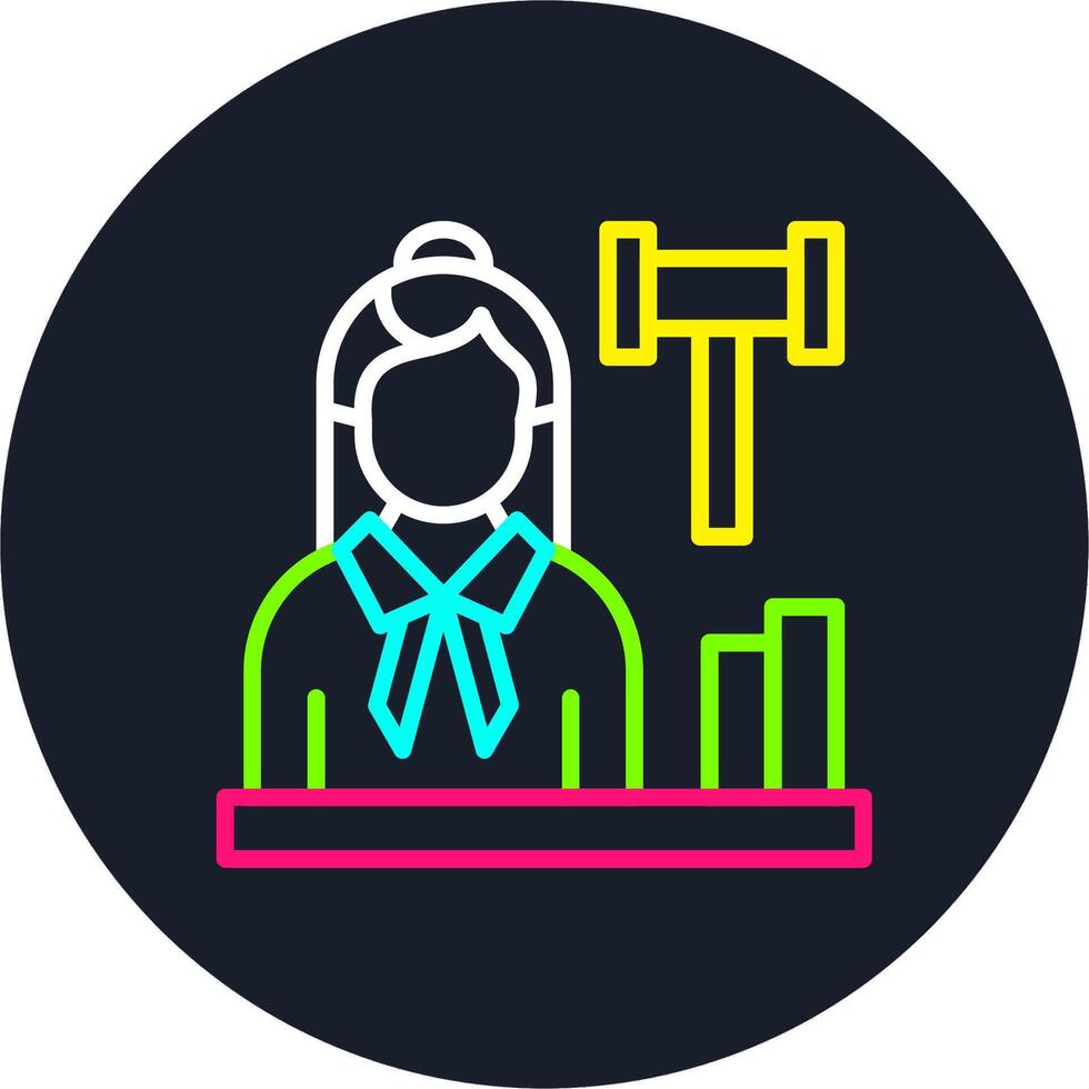 Advocate Line Multi Color Design vector