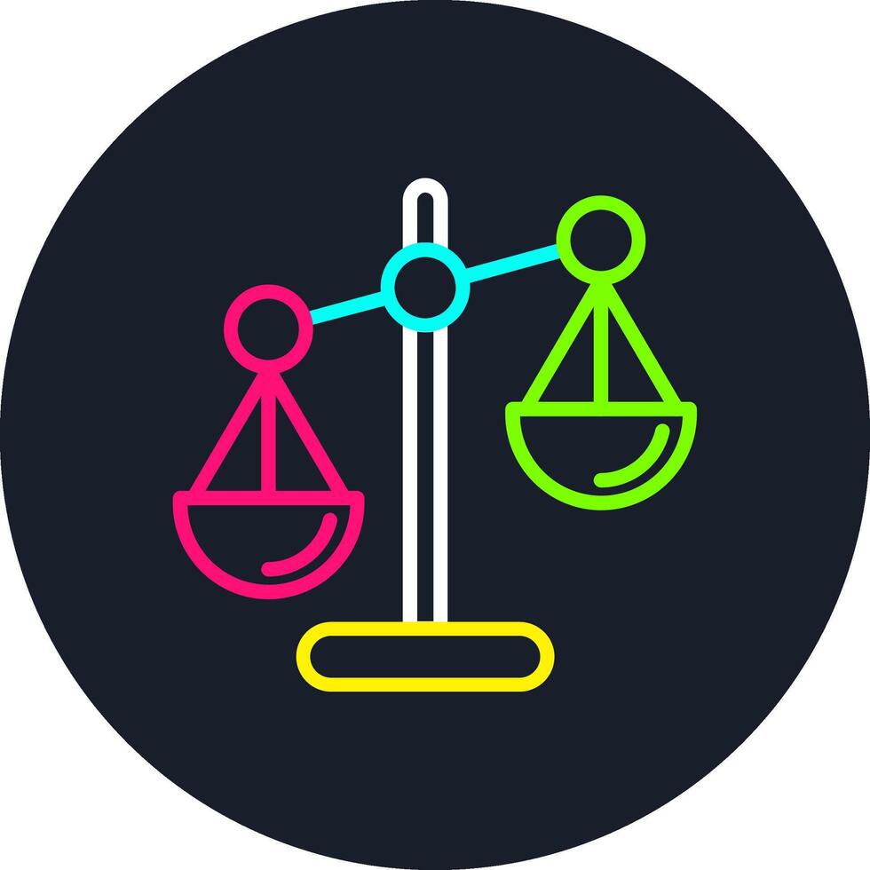 Libra Line Multi Color Design vector