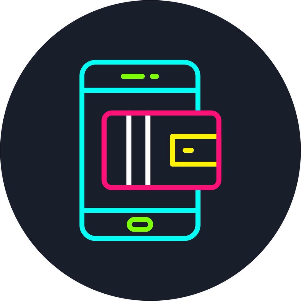 Payment Method Line Multi Color Design vector