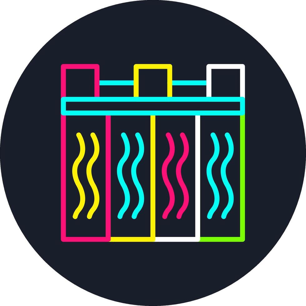 Hydroelectric Power Station Line Multi Color Design vector