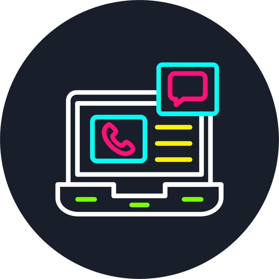 Social Media Line Multi Color Design vector