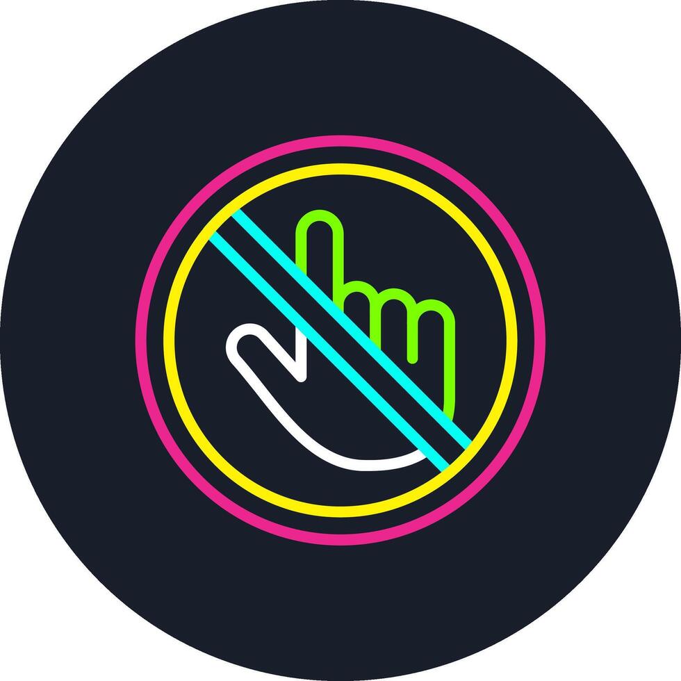 Do Not Touch Line Multi Color Design vector