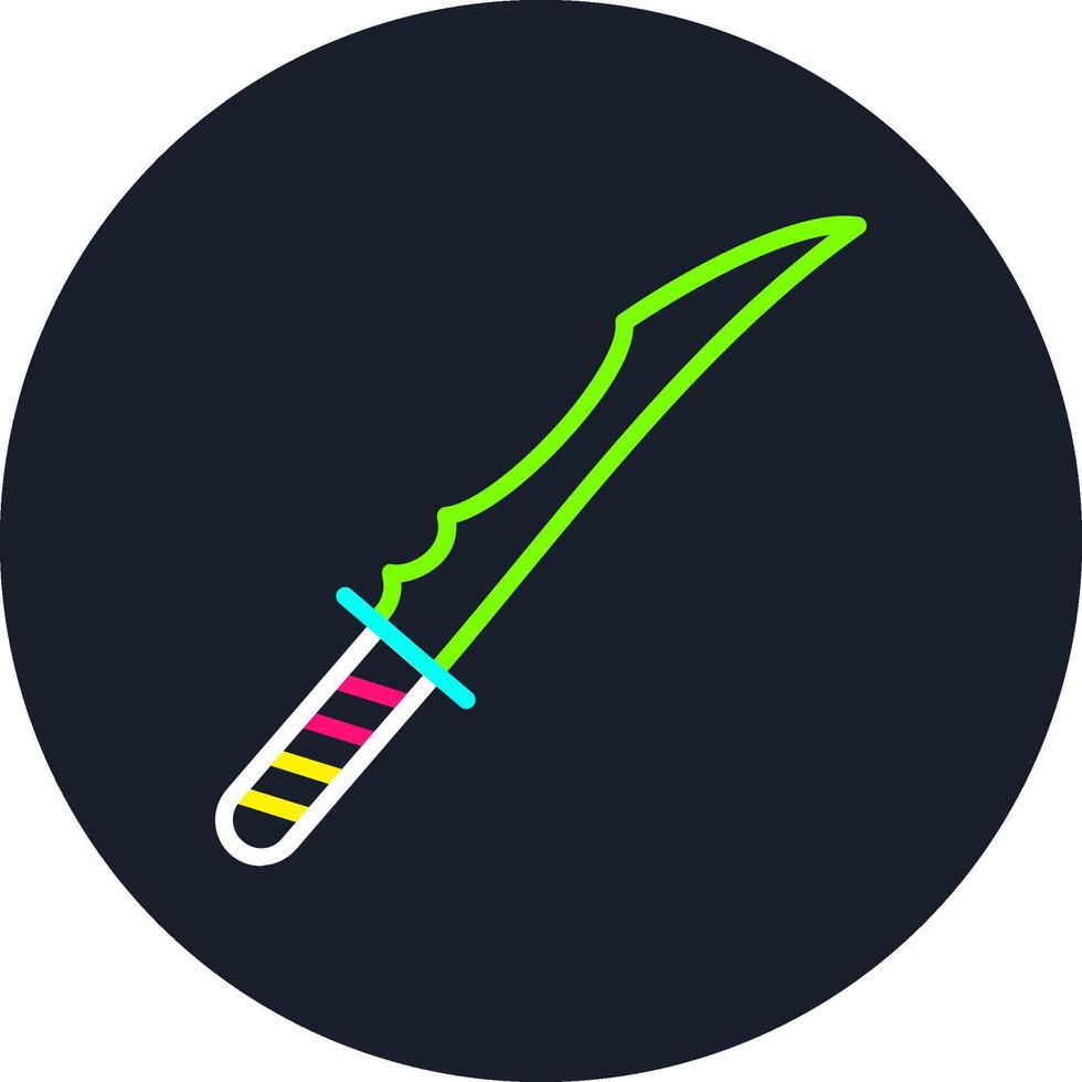 Katana Line Multi Color Design vector