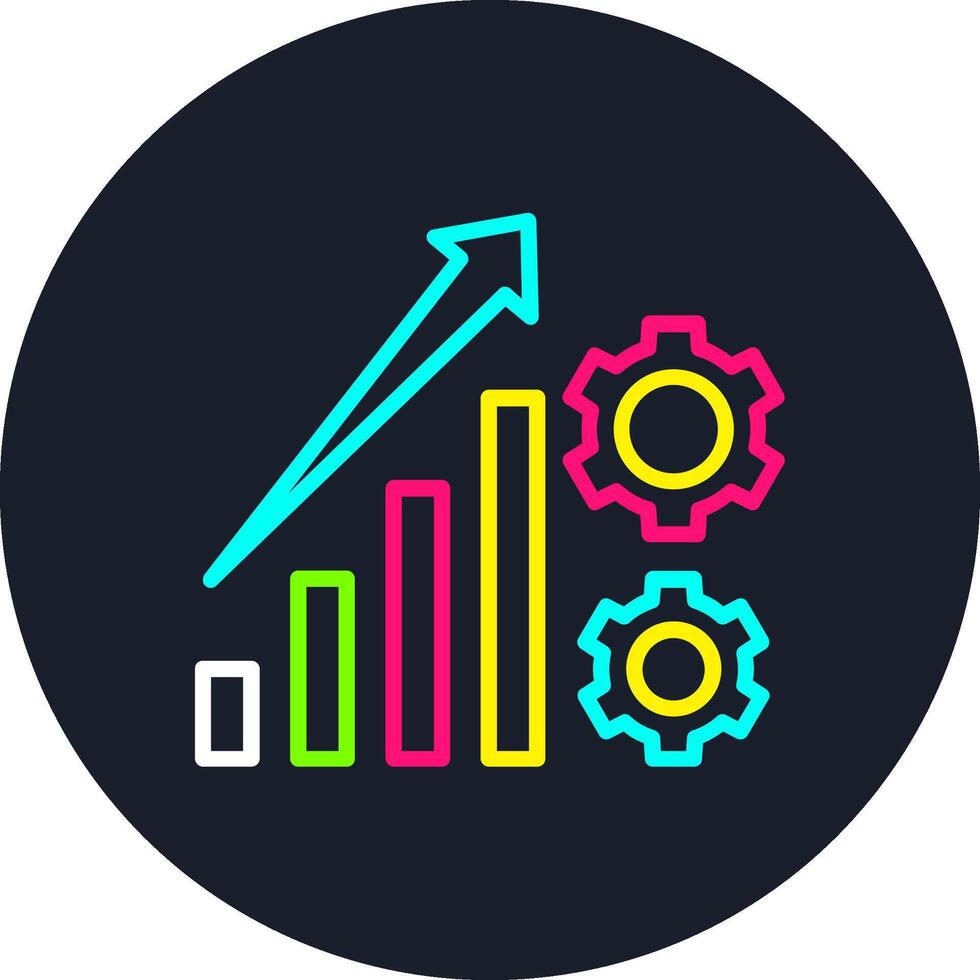 Career Management Line Multi Color Design vector
